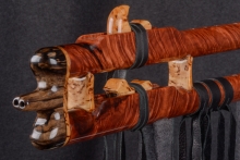 Redwood Burl Native American Flute, Minor, Mid F#-4, #U3Fa